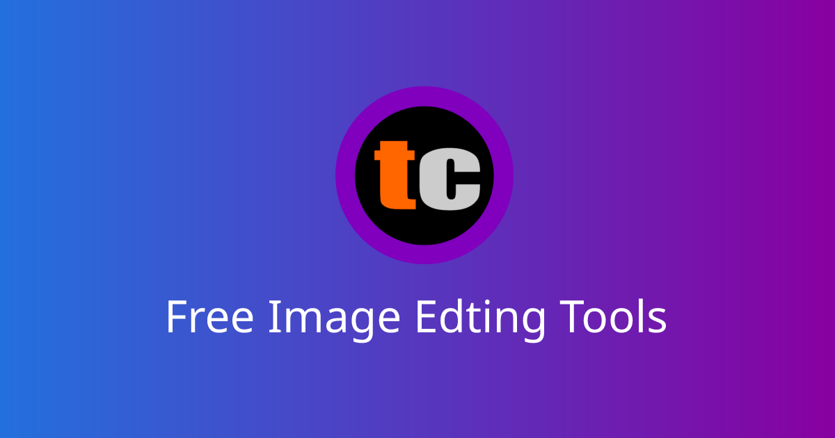 Free Image Edting Tools